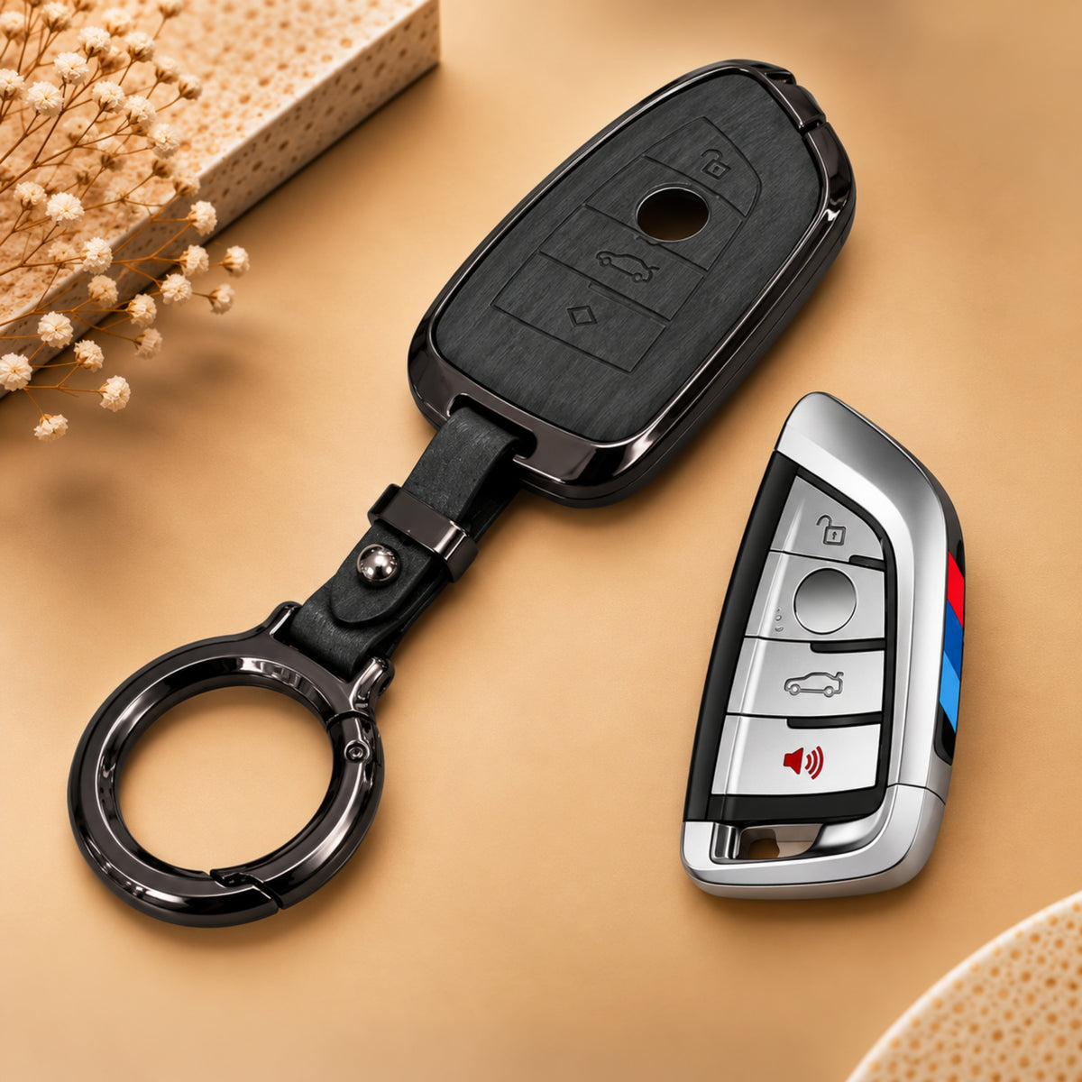 BMW 3 5 7 GT M X Series Metal Key Cover with Keychain