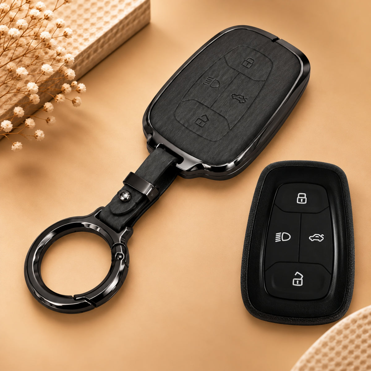 Tata Altroz Gravitas Harrier Nexon Tigor BS6 Metal Key Cover with Keychain