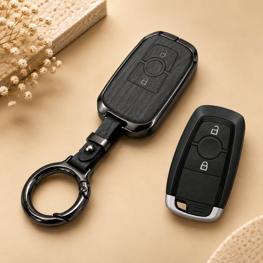 Ford Aspire Ecosport Figo Metal Key Cover with Keychain