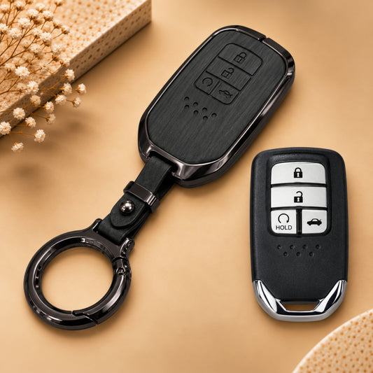 Honda Accord BR-V City Civic CR-V Jazz WR-V Metal Key Cover with Keychain