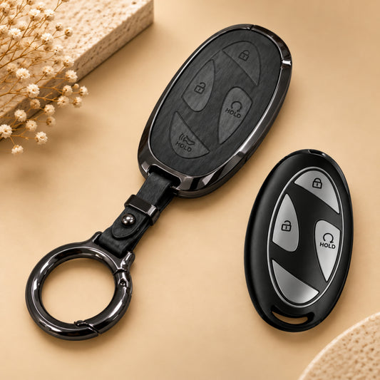 Hyundai New Venue Metal Key Cover with Keychain