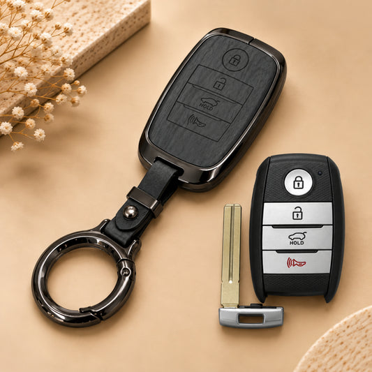 Kia Sonet 2020 Seltos 2020 Plus Metal Key Cover with Keychain