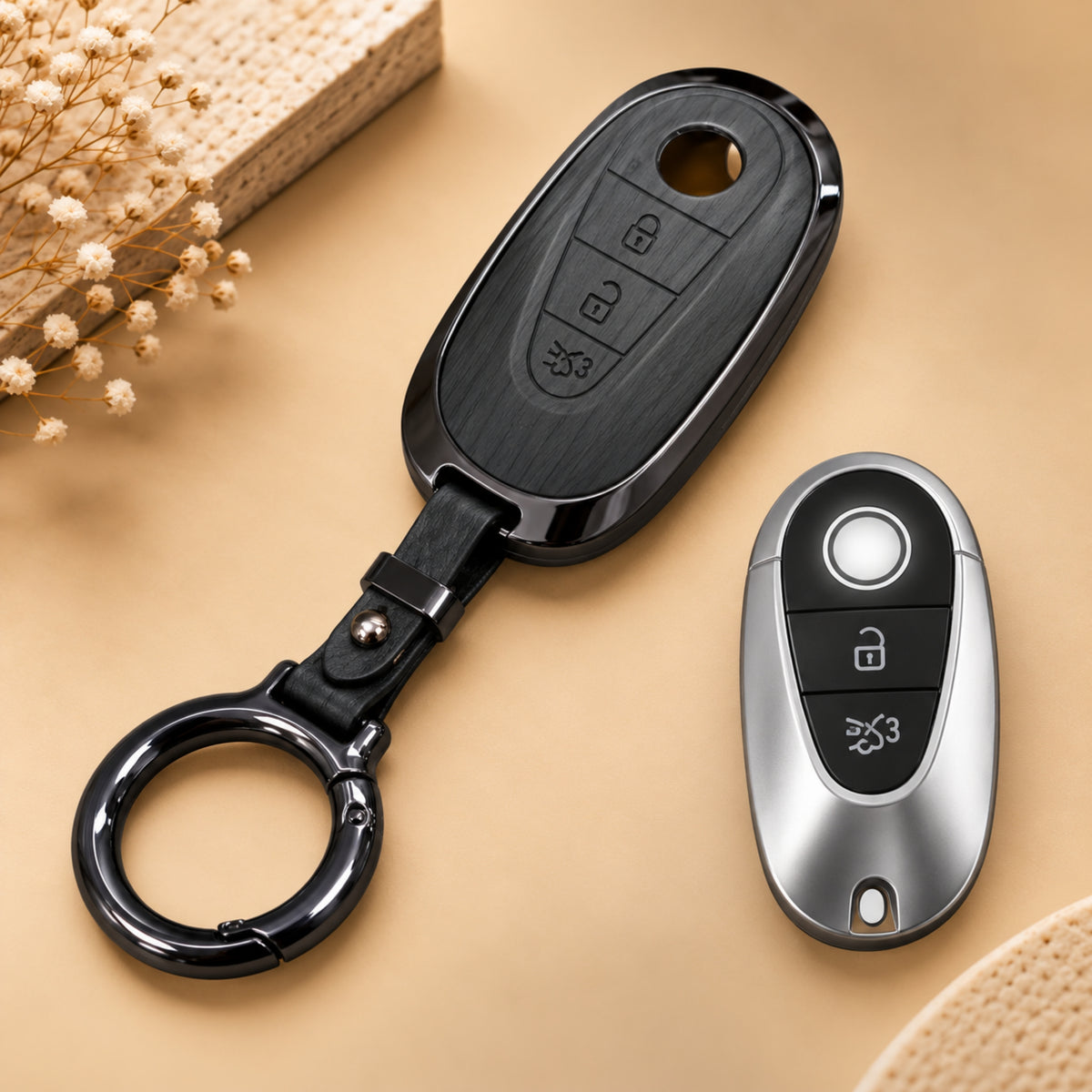Mercedes Benz S-Class G-Class E-Class 2022 Metal Key Cover with Keychain