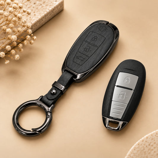 Suzuki Baleno Ciaz Ignis S-cross Vitara Brezza Metal Key Cover with Keychain V2