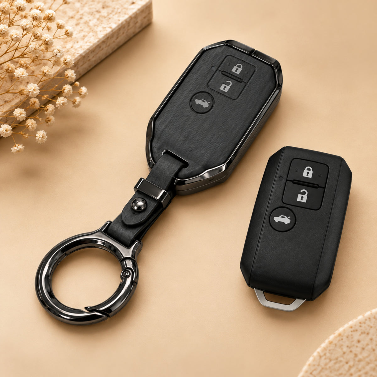 Suzuki New Dzire New Ertiga Metal Key Cover with Keychain