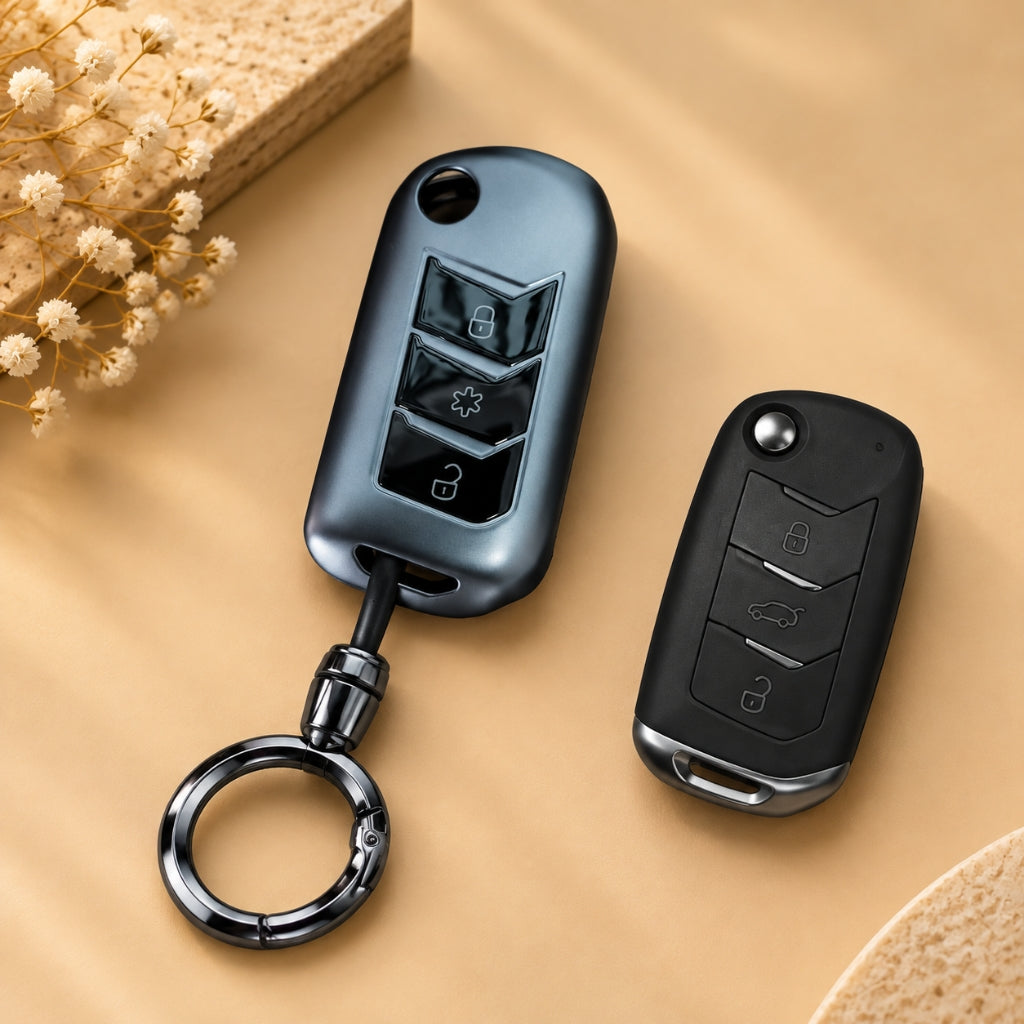 Mahindra Bolero Marazzo Scorpio-N Thar XUV Grey TPU Key Cover