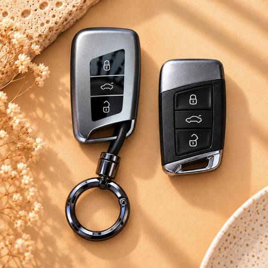 Skoda Kodiaq Superb Octavia Grey TPU Key Cover with Keychain