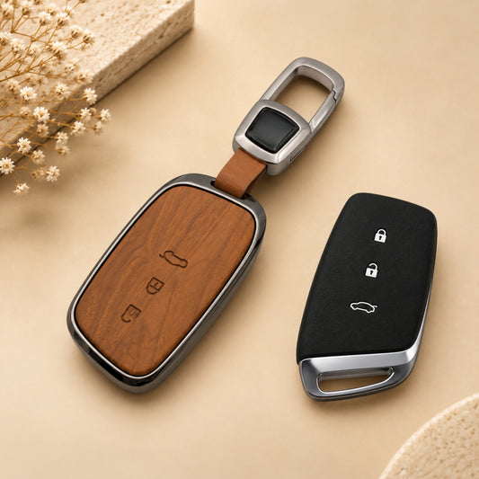 MG Hector Hector Plus Windsor 3D Wood Key Cover with Keychain